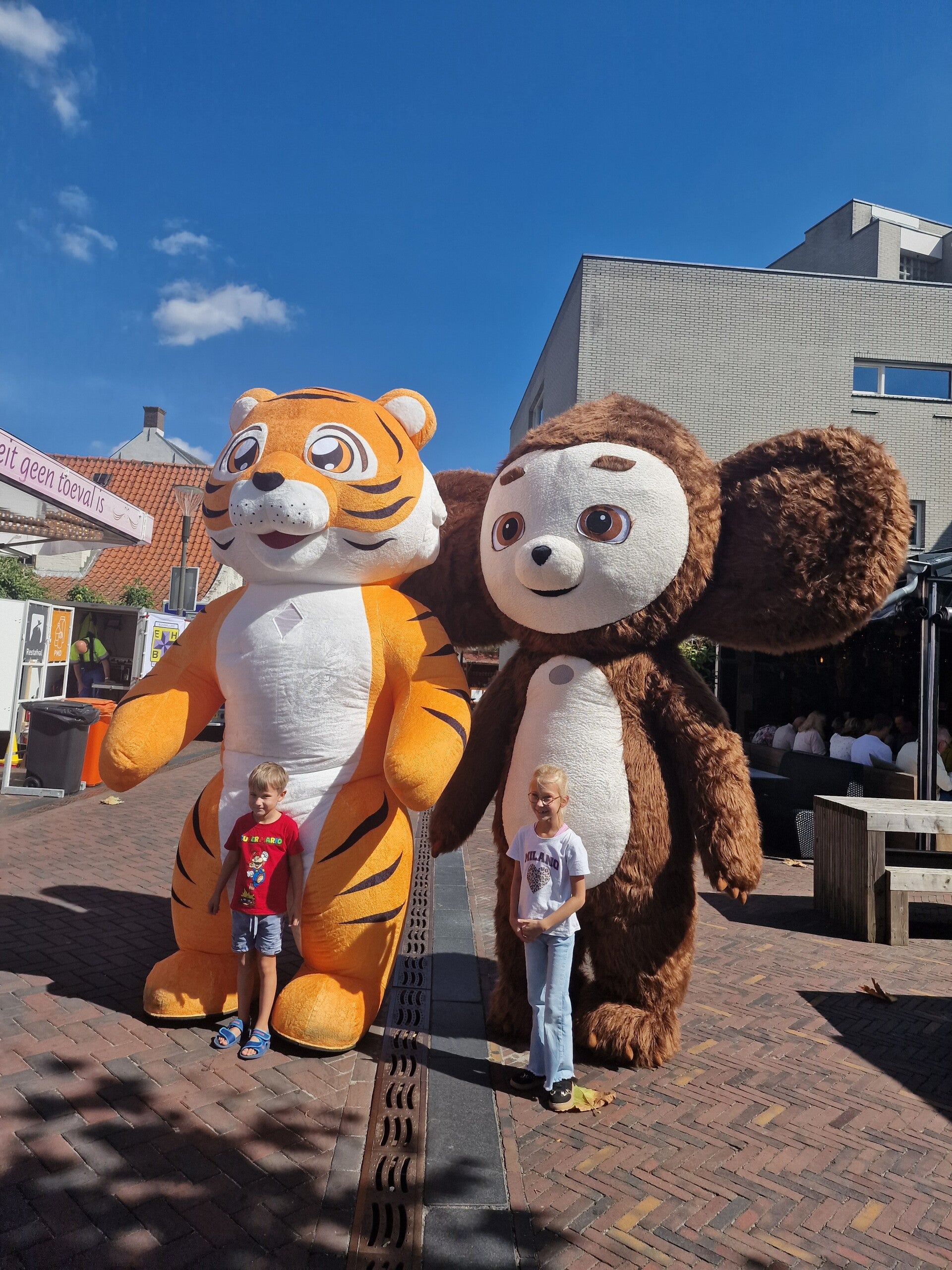 Een zeer geschikte en opvallende animatie-act op feesten, braderieën, jaarmarkten, bedrijfsevenementen, festivals, events,  beurzen, circus , kermis en winkelcentra. zoals oa: feestdagen, pasen ,moederdag, opening act, rondlopende animatie, handjes geven,