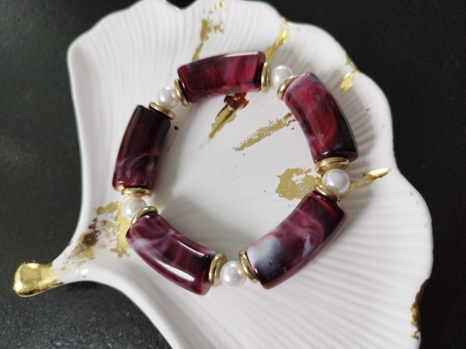 Bracelet élastique rêve de bordeaux