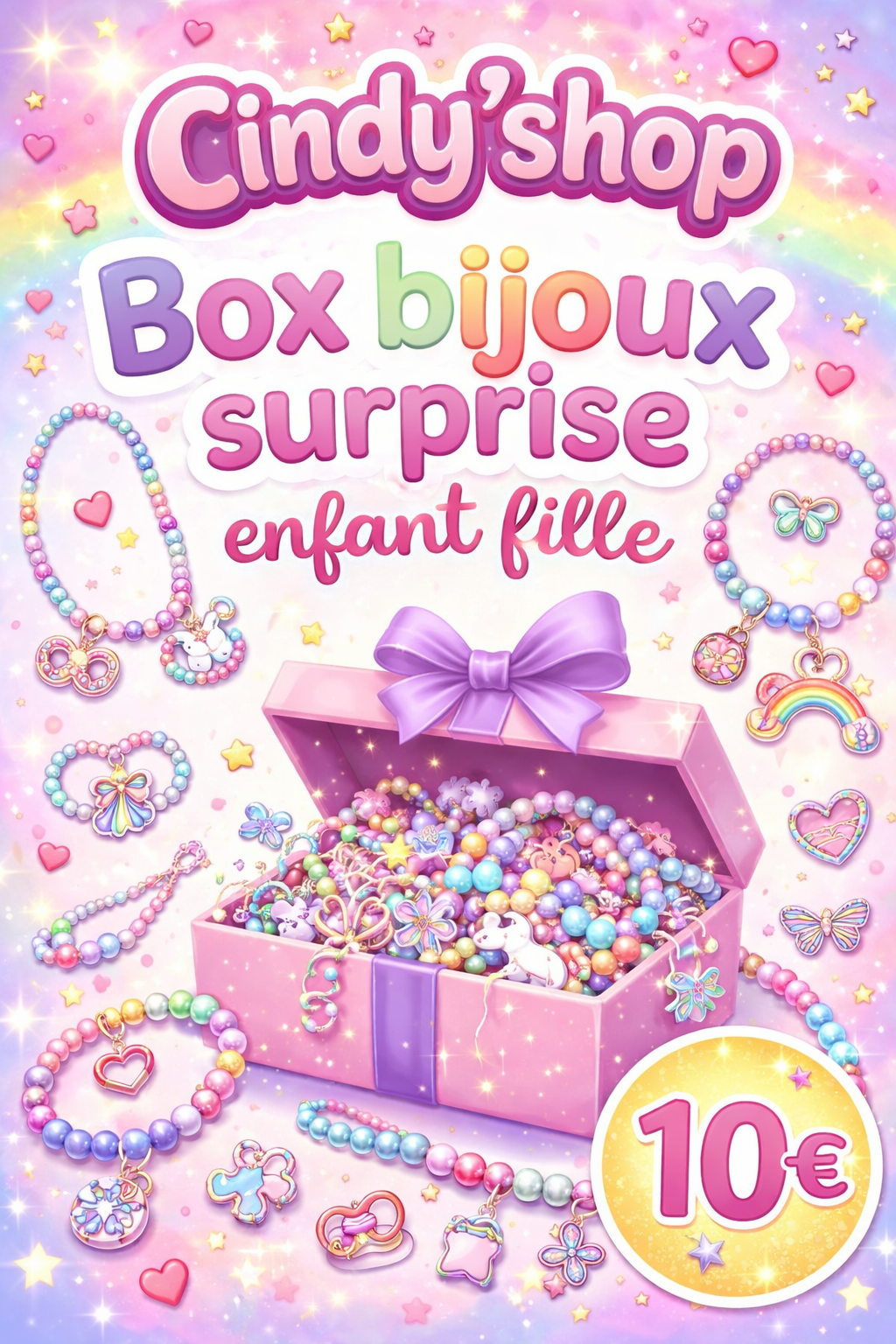 Box bijoux surprises fantaisie enfant fille
