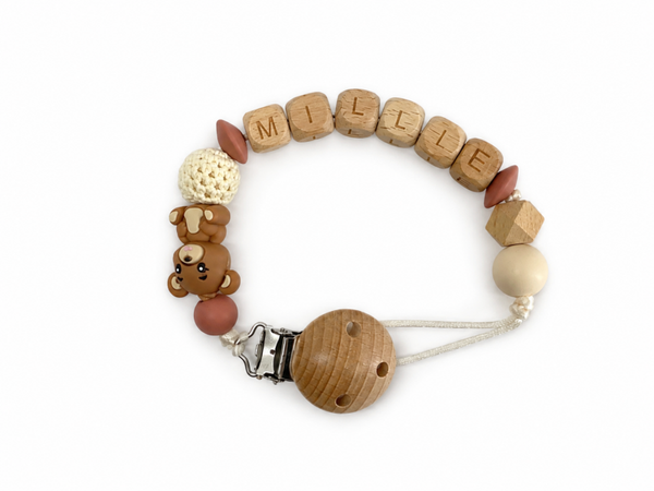 Speenkoord Millie - kleur rose wood🧸