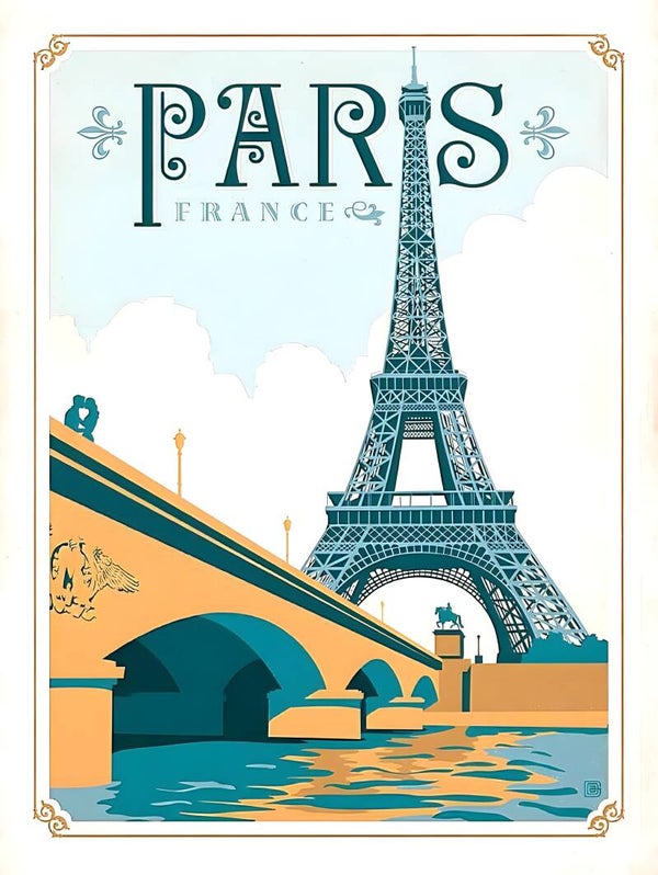 France Paris Travel Poster A3