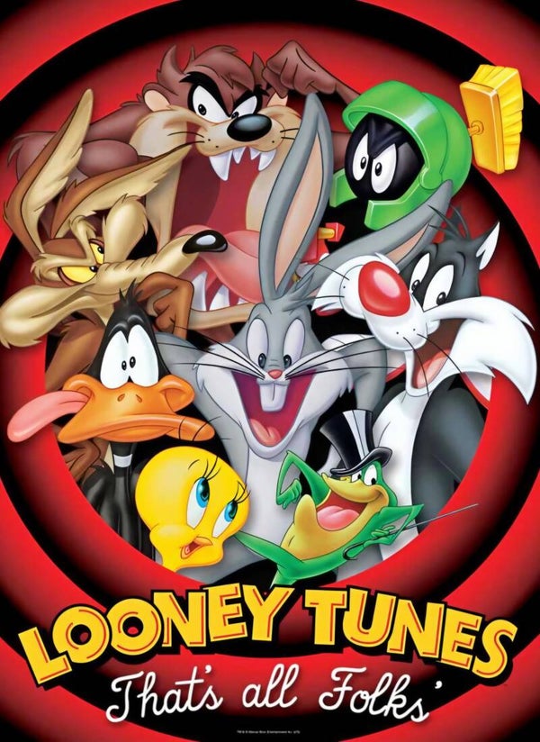 Looney Tunes That's all folks A3 animation poster