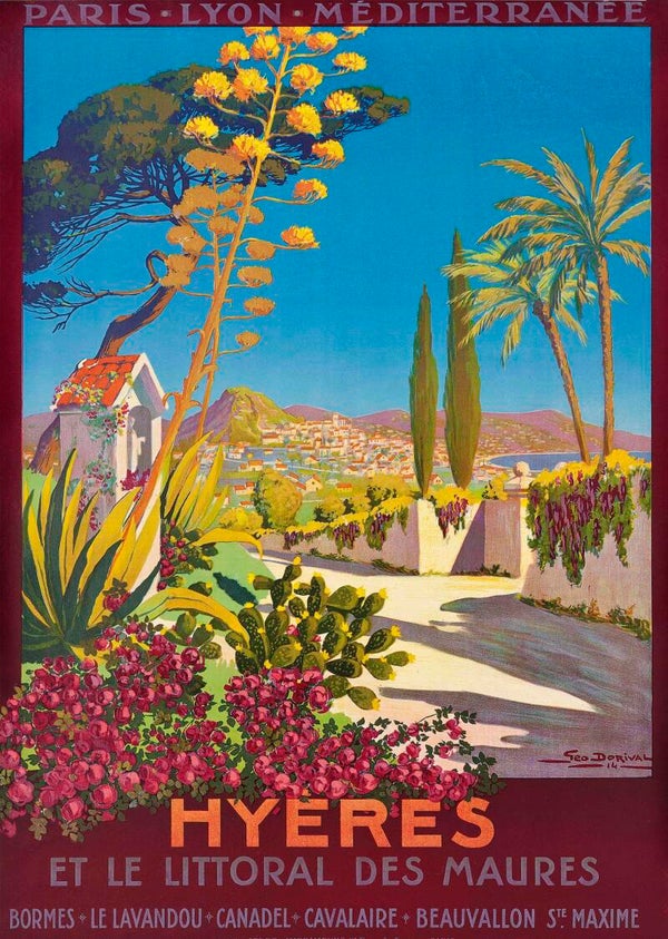 Paris Lyon Travel A3 Poster