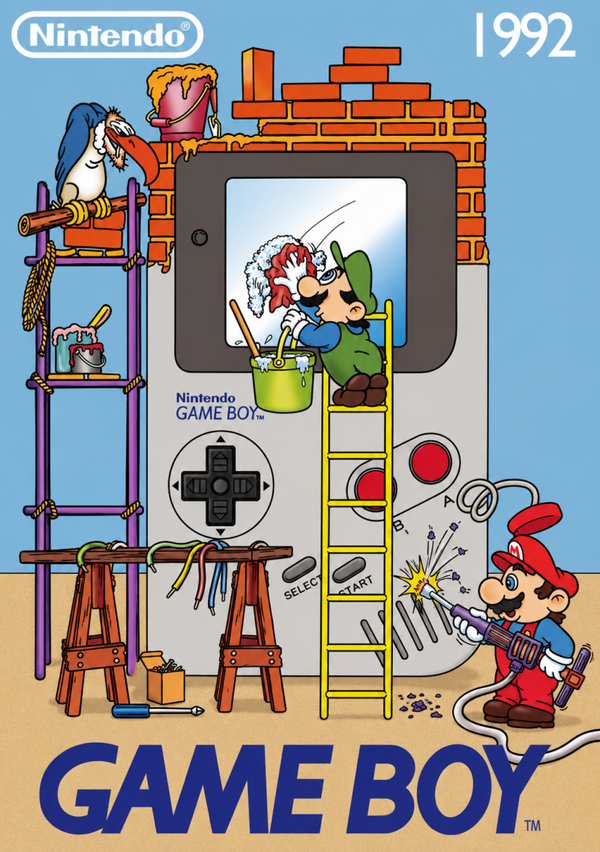 Game Boy 1992 Retro Gaming Inspired A3 Poster | Vintage Handheld Console Wall Art | Nostalgic Gamer Gift