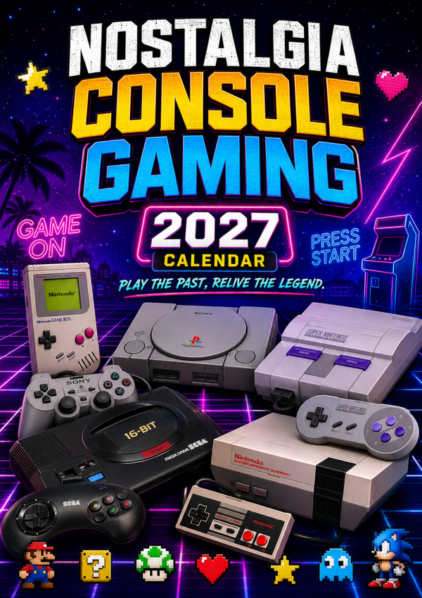 Nostalgia Gaming 2027 Calendar – A Year of Retro Adventures