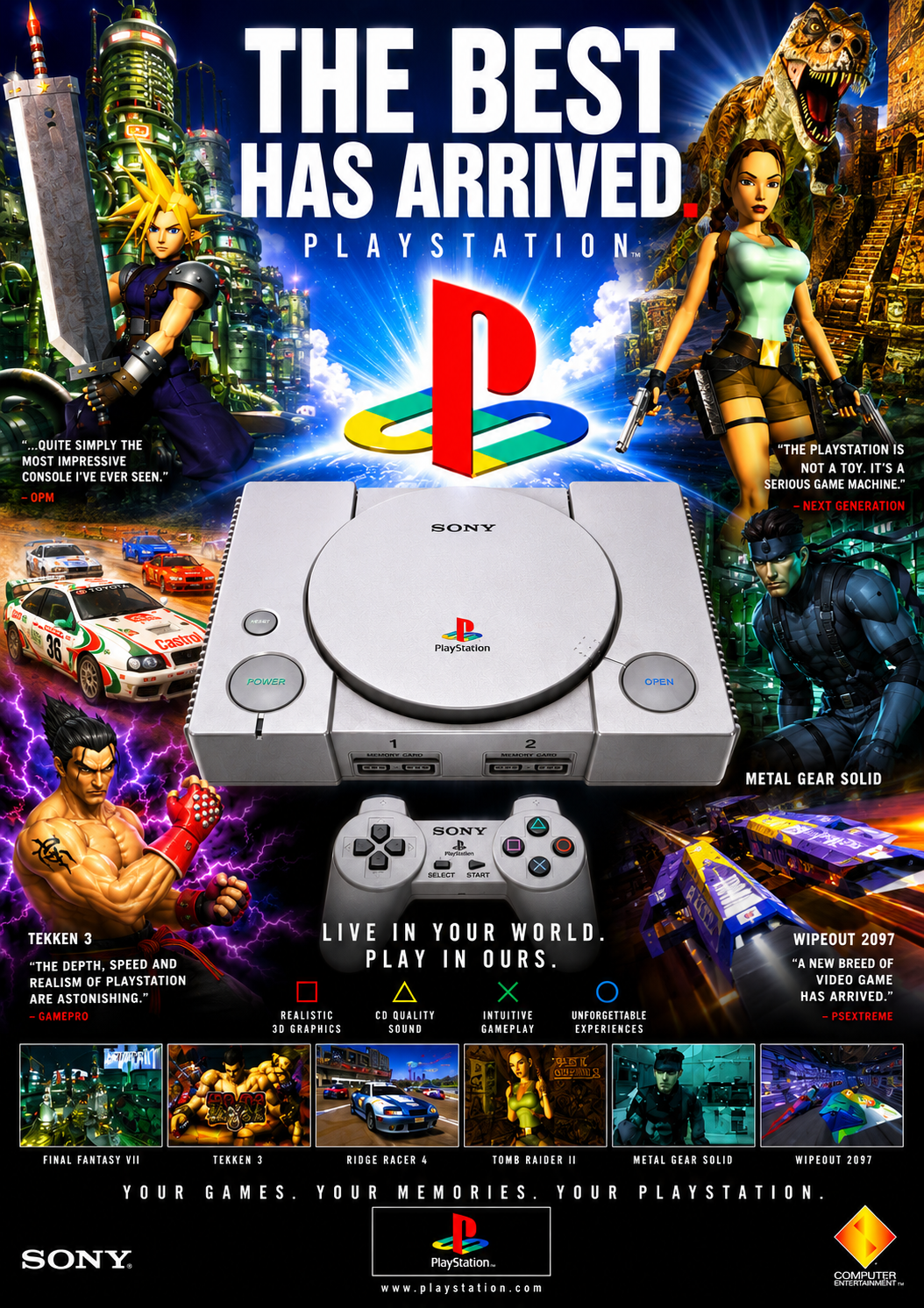 PlayStation Inspired A3 Poster Print – The Arrival of a Gaming Legend