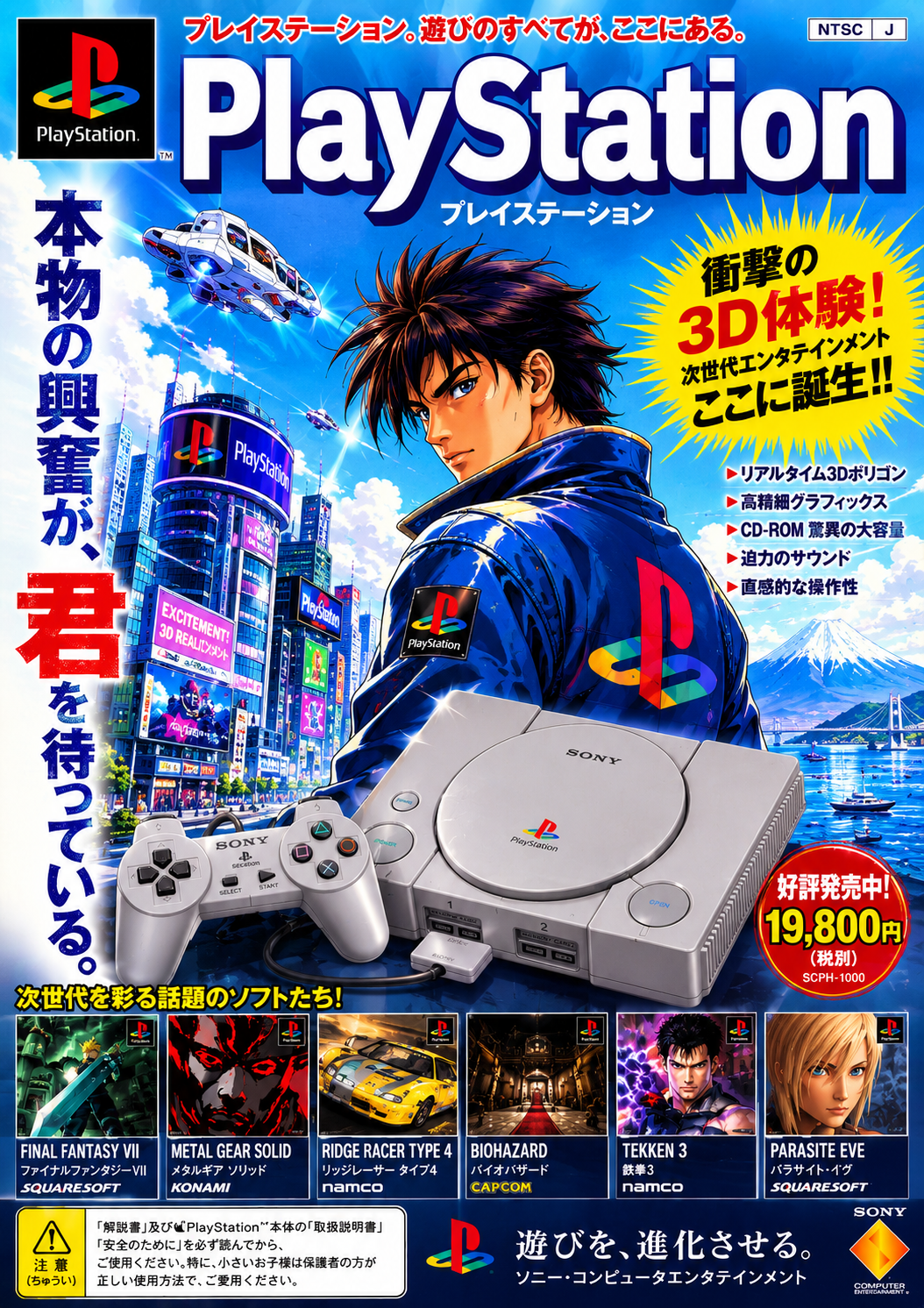 Sega Saturn Japan Inspired A3 Poster Print | Retro Gaming Nostalgia Wall Art
