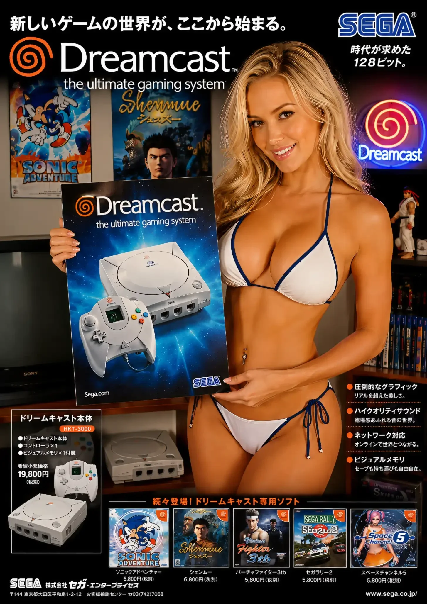 Dreamcast Japanese Retro Gaming Fan Poster A3