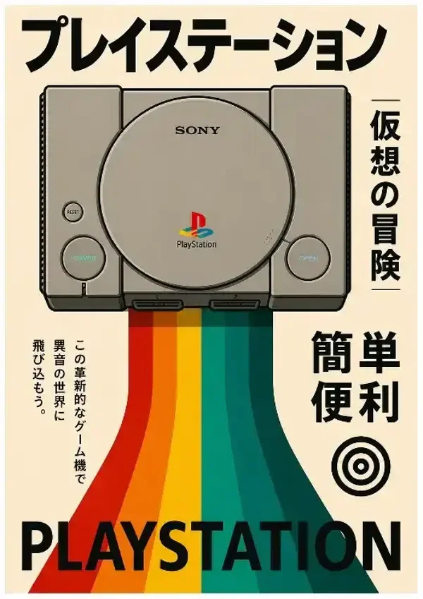 1990s Console Memories – Japanese Retro Gaming Poster A3