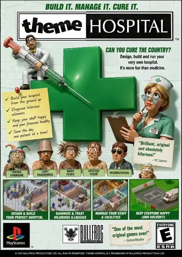Retro Hospital Manager – Classic Gaming Poster A3