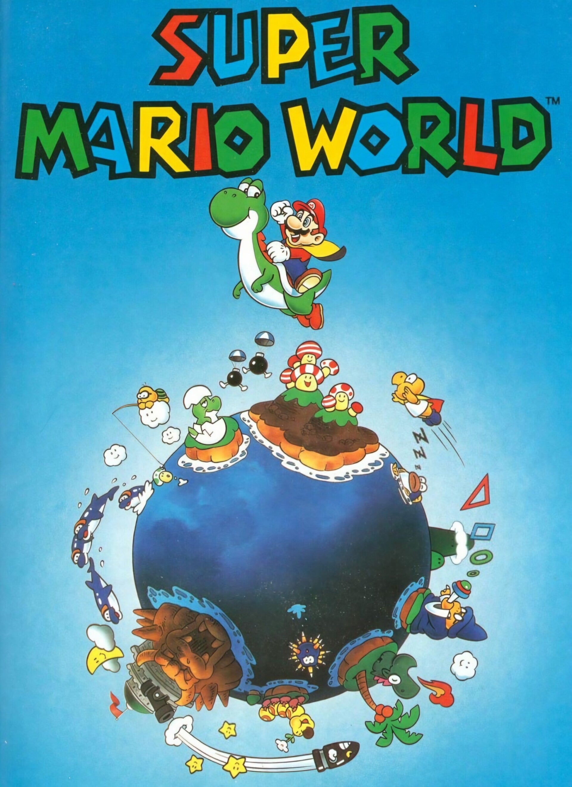 Super Mario World Poster A3 retro