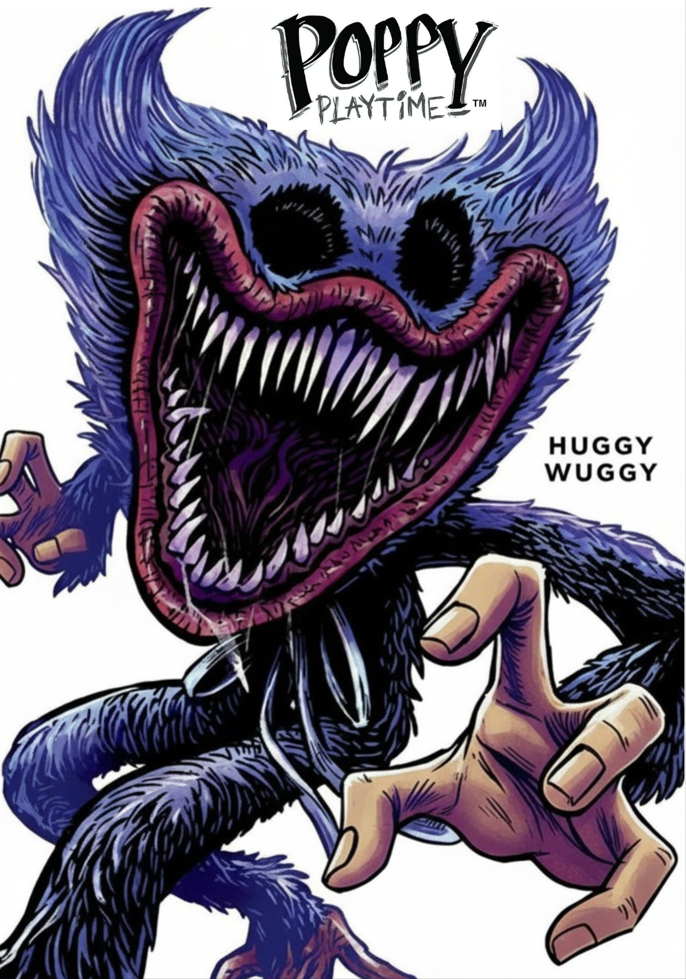 Poppy playtime Huggy Scary A3 Poster