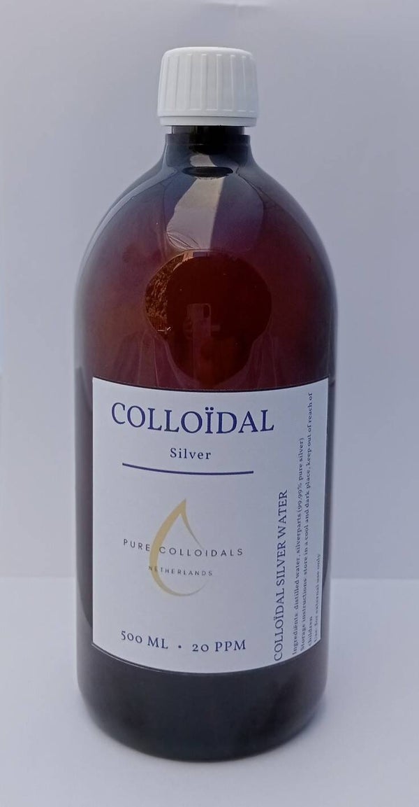 Colloidaal zilver Ag 500ml  verkrijgbaar in 30ml tot 5 Liter verpakking