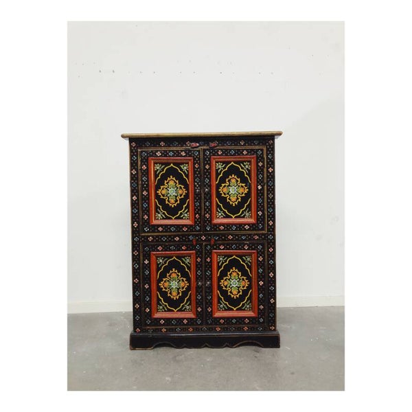Handgeschilderd Indiaas Hoekkastje