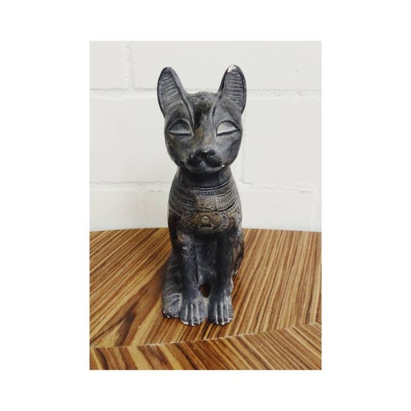 Vintage Beeldje Egyptische Kat