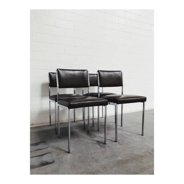 Vintage Buisframe Stoelen Skai-Leer
