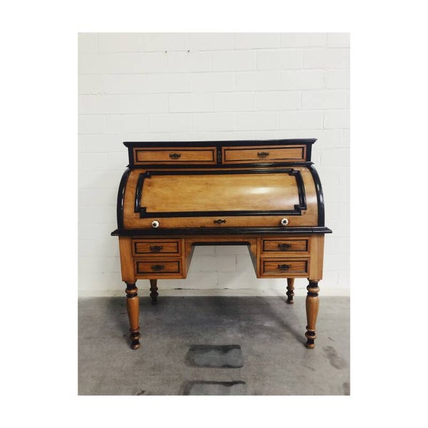 Antiek Eiken Cilinderbureau