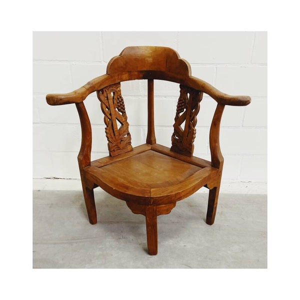 Teakhouten Indonesische Hoekstoel