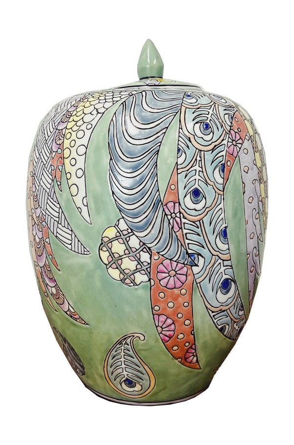 Dekselpot met Pastelkleuren