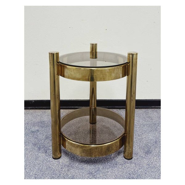 Goud Glazen Bijzettafeltje