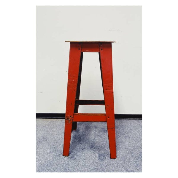 Hoge Stalen Kruk Rood