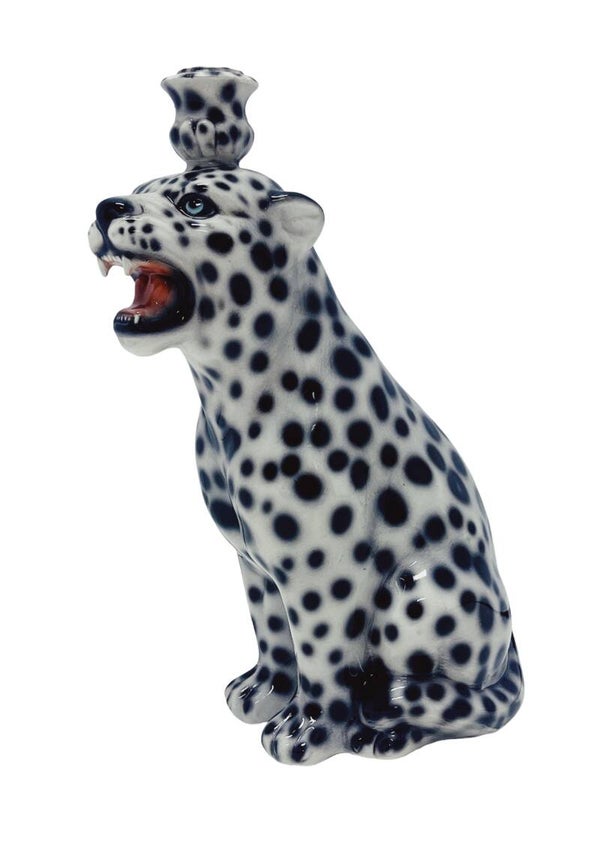 Luipaard Kandelaar Wit