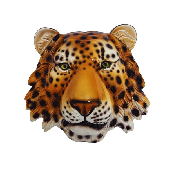 Wandmasker Luipaard Keramiek