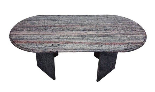 Ovale marmeren salontafel