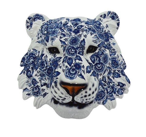 Wandmasker Keramiek - Delfts Blauw