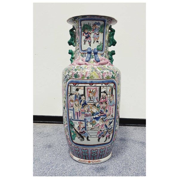 Chinese Vaas Pastelkleuren XL