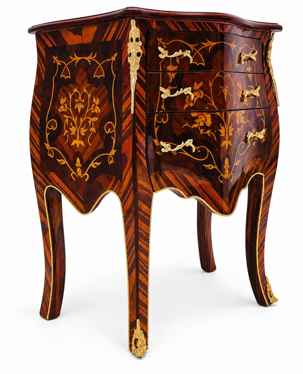 Marqueterie Commode met Inlegwerk in Louis XV-stijl