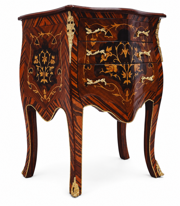 Marqueterie Commode met Inlegwerk in Louis XV-stijl