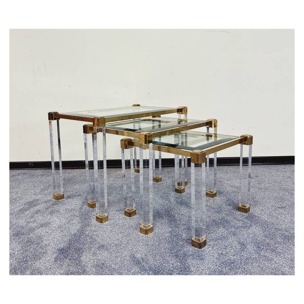 Vintage Nesting Tables Messing