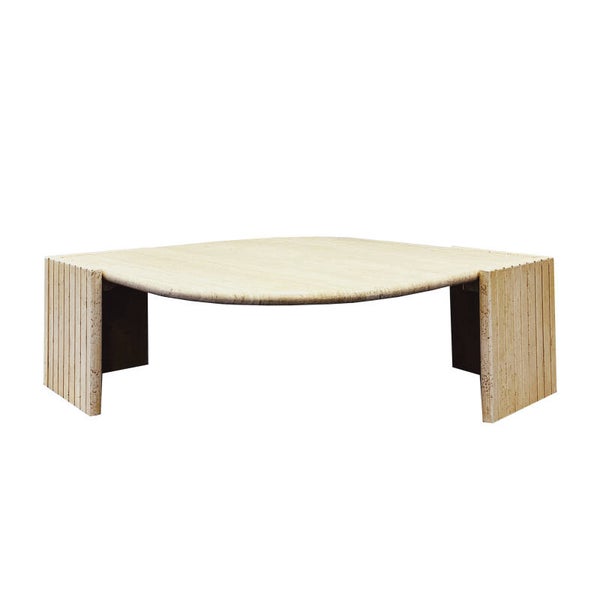 Vintage Salontafel Travertijn