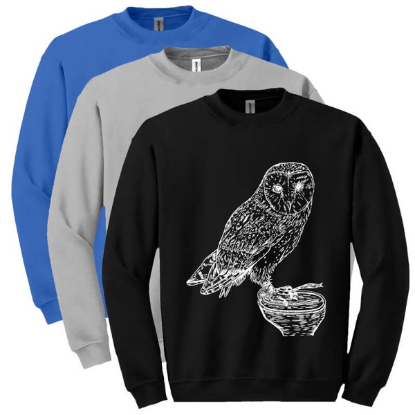 Sweatshirt comfortabel bedrukking uil