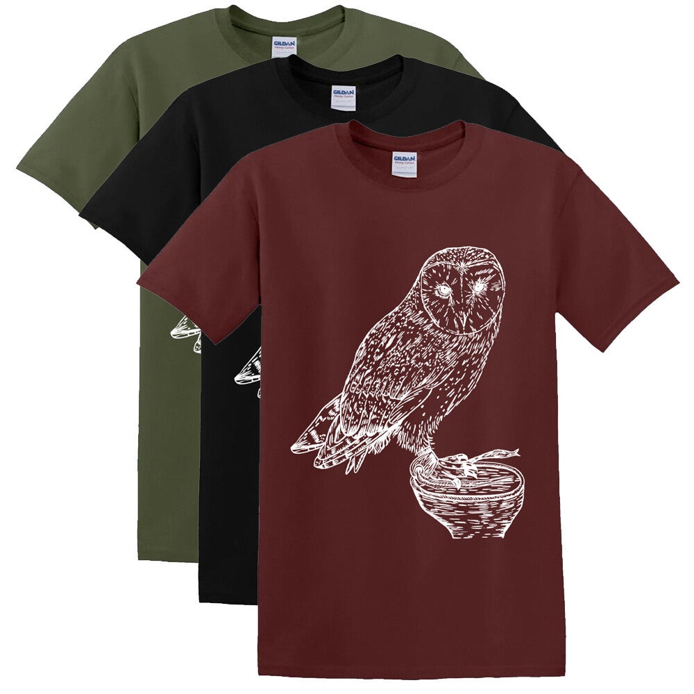 T-shirt comfortabel bedrukking uil