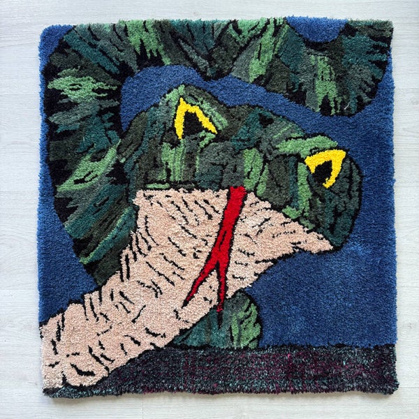 Vloerkleed Slang – 80x80 cm | Uniek en Artistiek Design