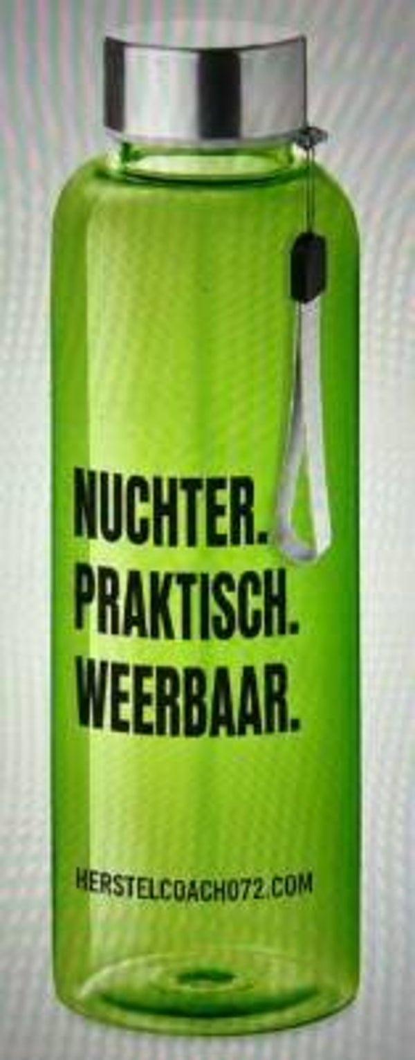 Drinkfles Herstelcoach 500cc NUCHTER. PRAKTISCH. WEERBAAR
