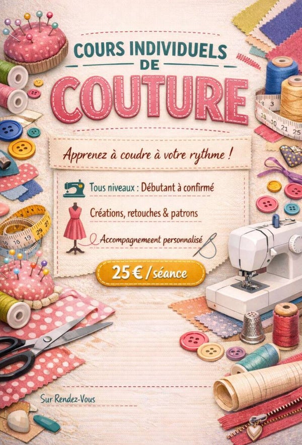 Cours individuels de couture