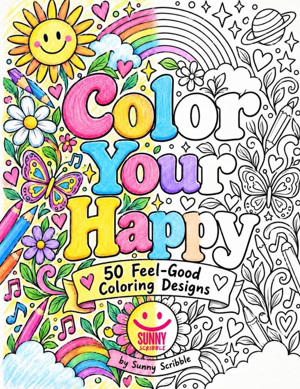 Color Your Happy: 50 Inspirational Coloring Designs