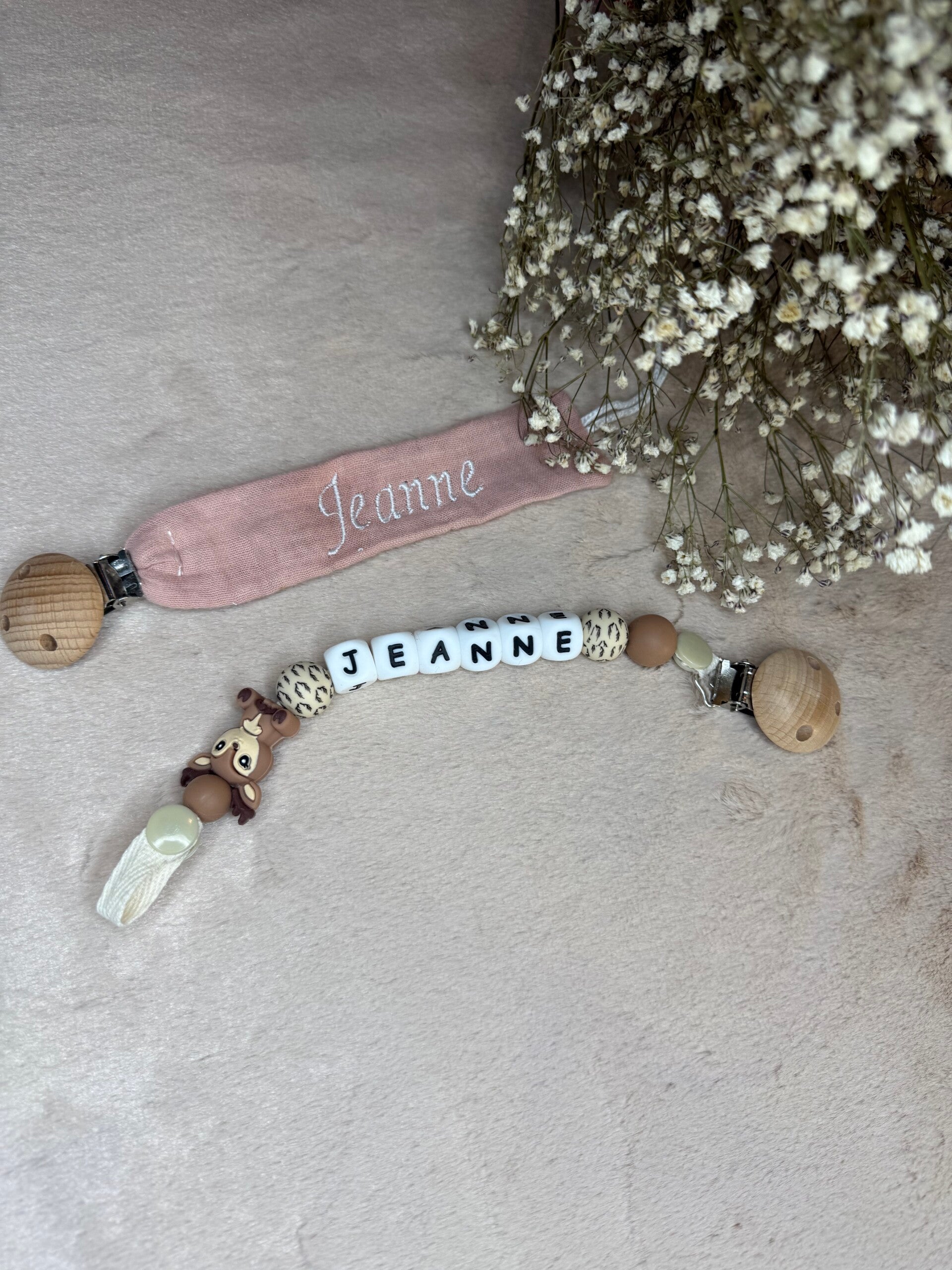 Attache sucette gaz de coton