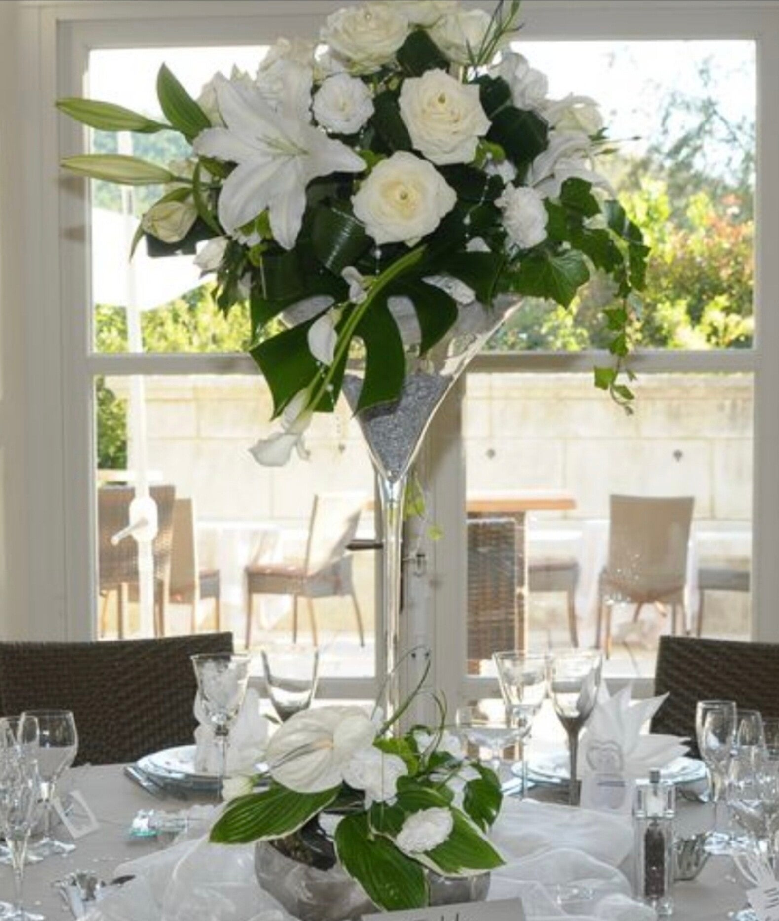 Vase martini avec ou sans composition