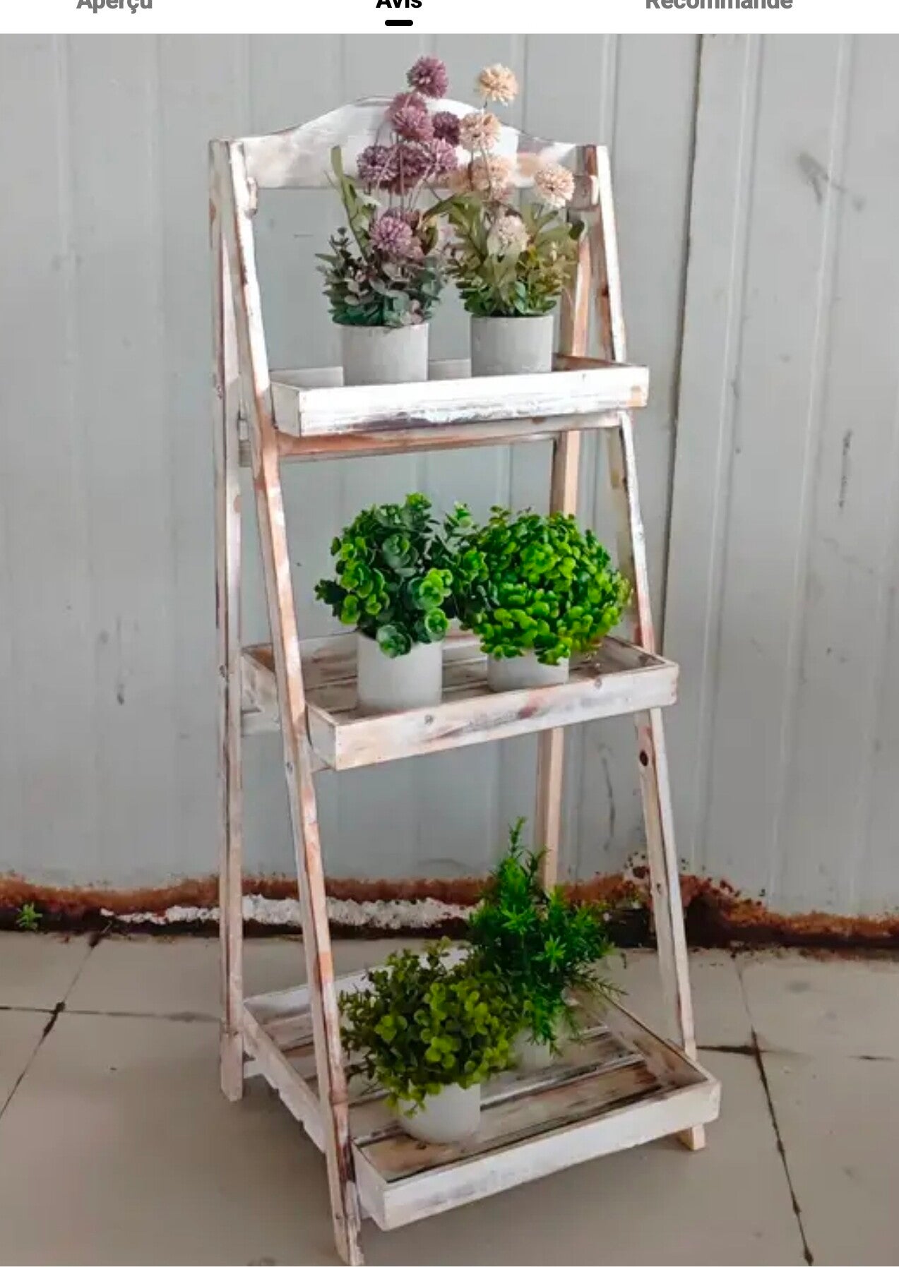 Étagère en bois 3 niveaux 2 modèles