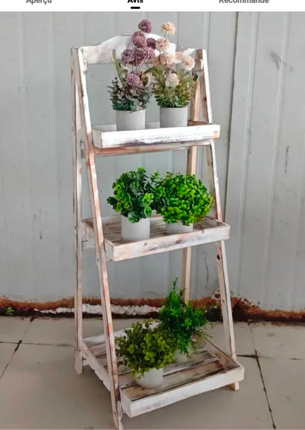 Étagère en bois 3 niveaux 2 modèles