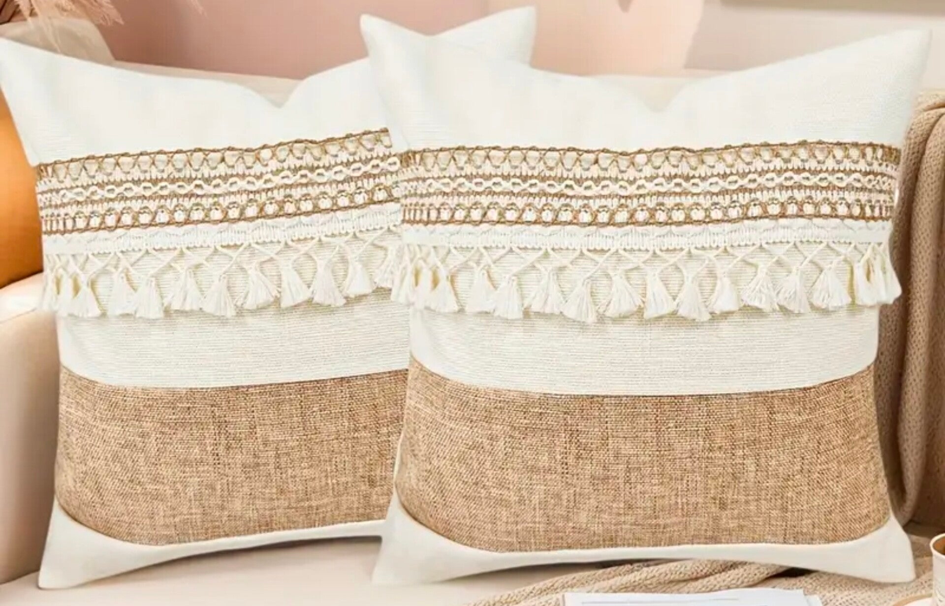 2 coussins bohème
