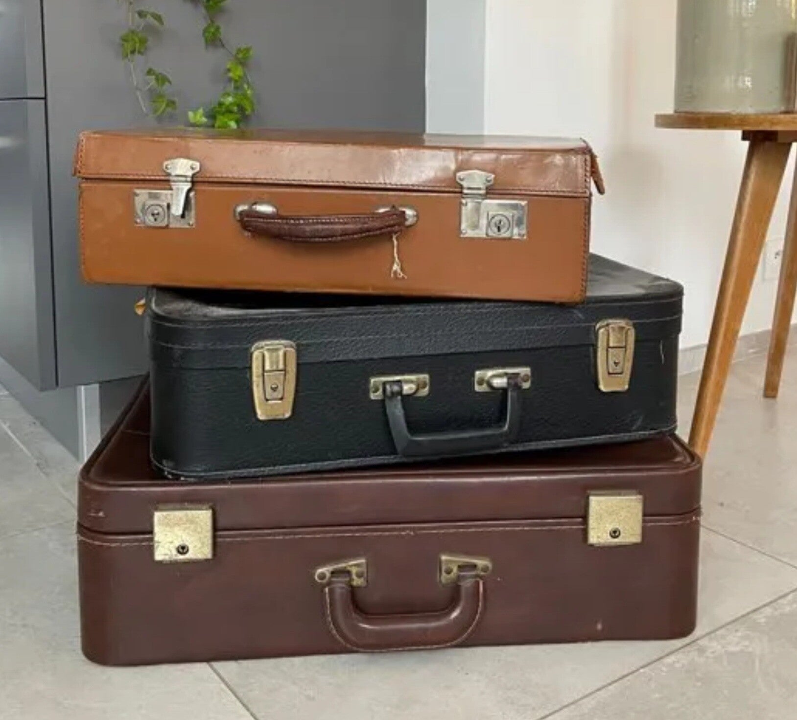 Valises anciennes lot de 3