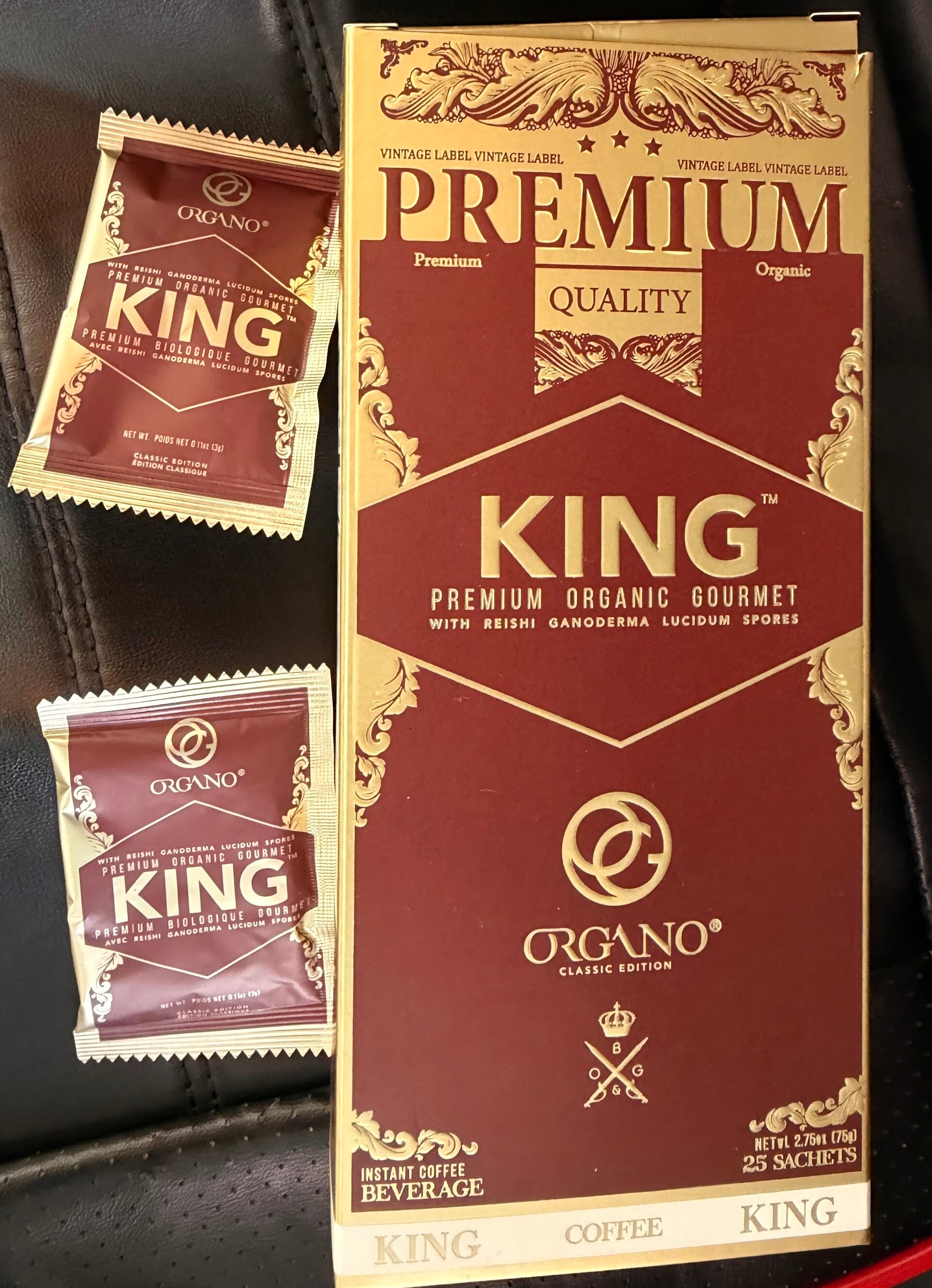 King Premium Black Coffee 30 cups per box
