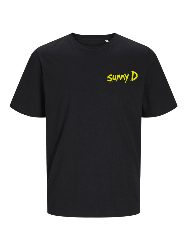 Sunny D Graffiti Logo T-Shirt Front/back Black