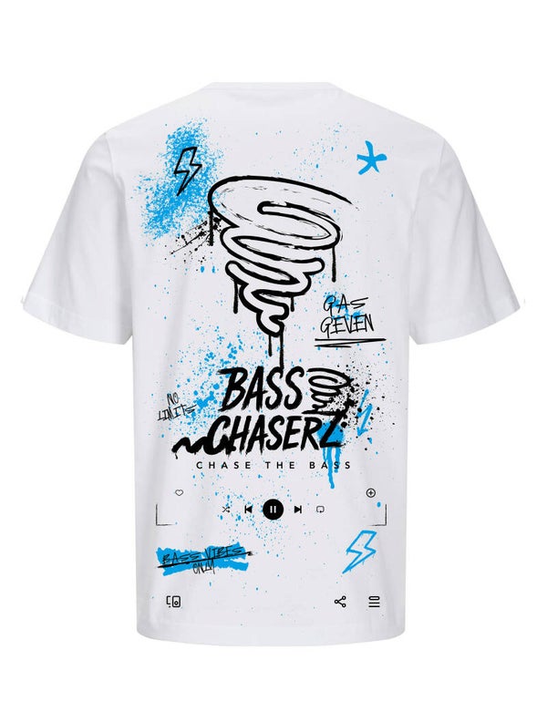 Bass Chaserz T-Shirt - colour Chaos wit/blauw