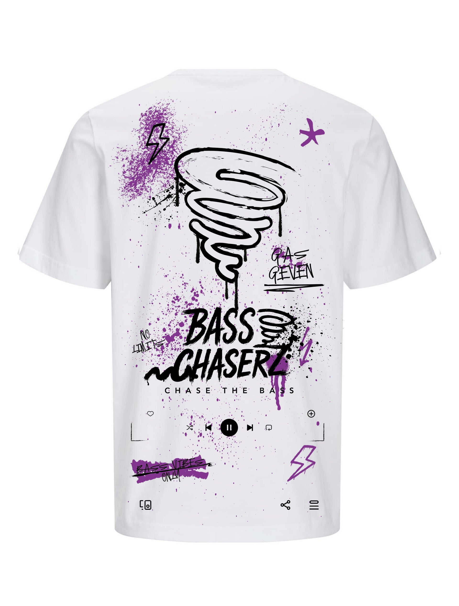Bass Chaserz T-Shirt - colour Chaos wit/paars
